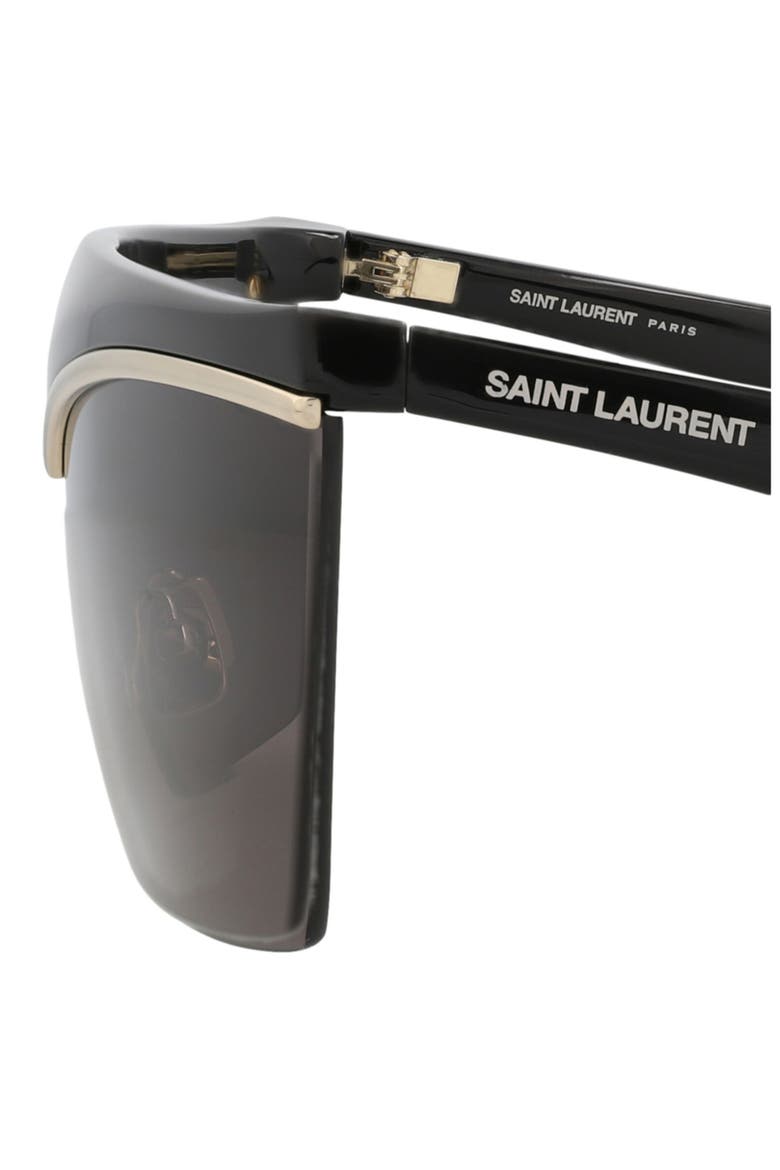 99mm Novelty Shield Sunglasses, Alternate, color, BLACK BLACK BLACK