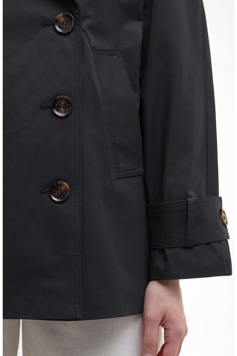 Maisy Showerproof Double Breasted Jacket, Alternate, color, BLACK SAFARI TARTAN