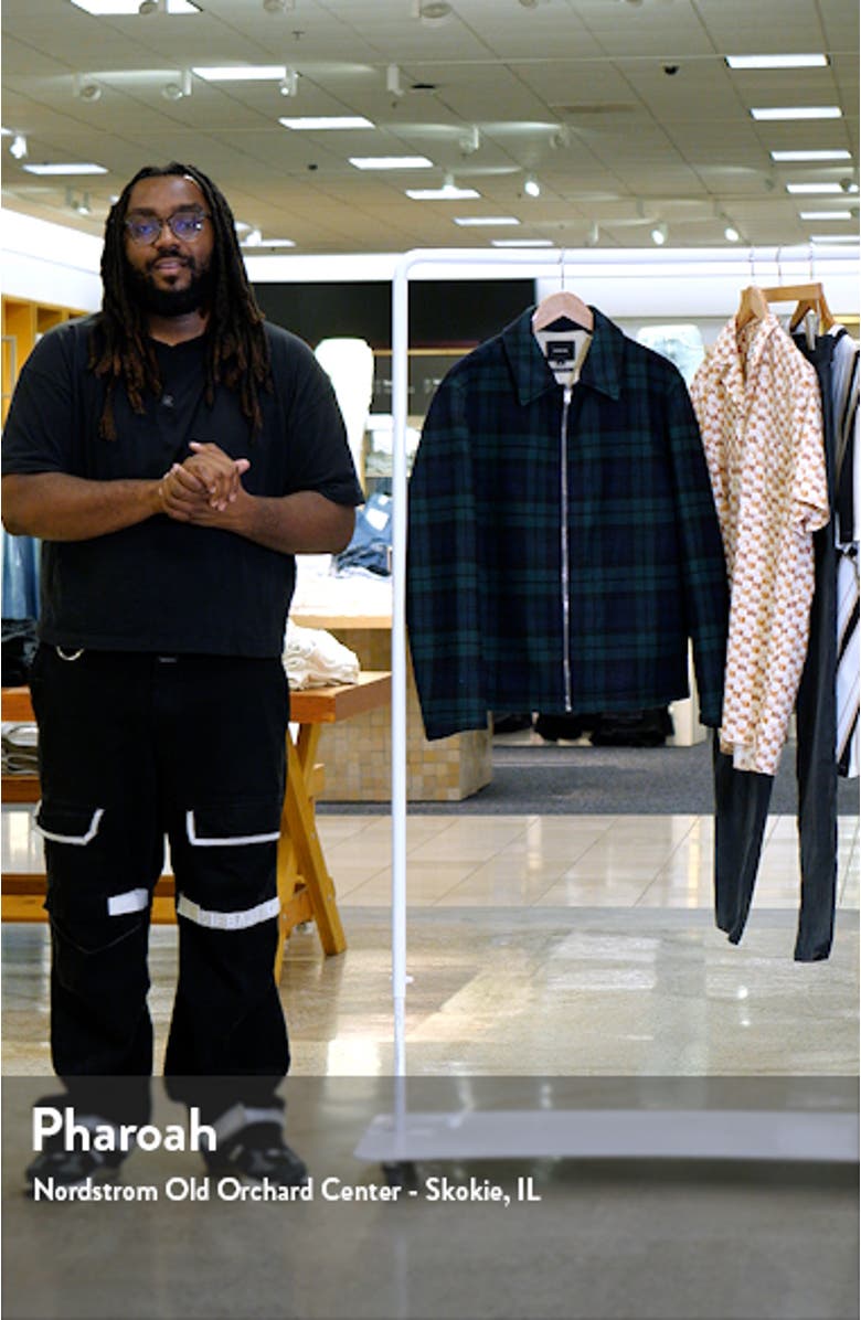 Plaid Fleece Lined Wool Blend Zip-Up Jacket, sales video thumbnail