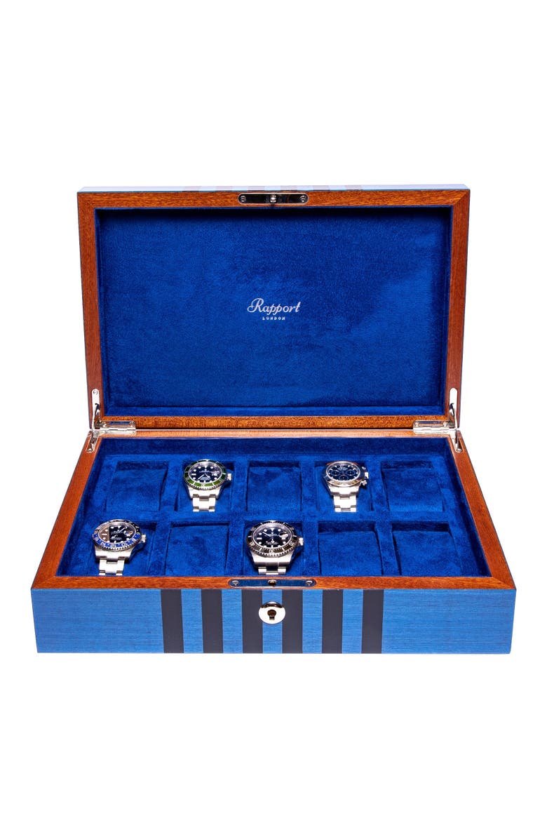 Rapport London LABYRINTH TEN WATCH BOX, Main, color, Blue