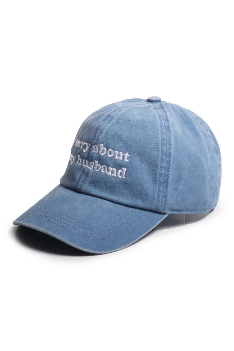 Sorry About My Husband Baseball Cap, Alternate, color, DENIM