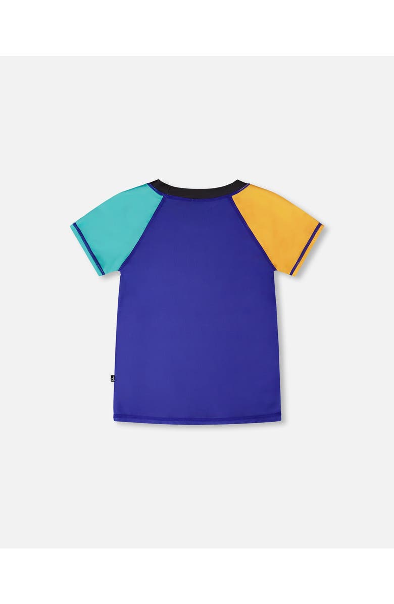 Deux par Deux Short Sleeve Ultramarine Graphic Rashguard, Alternate, color, Ultramarine Blue