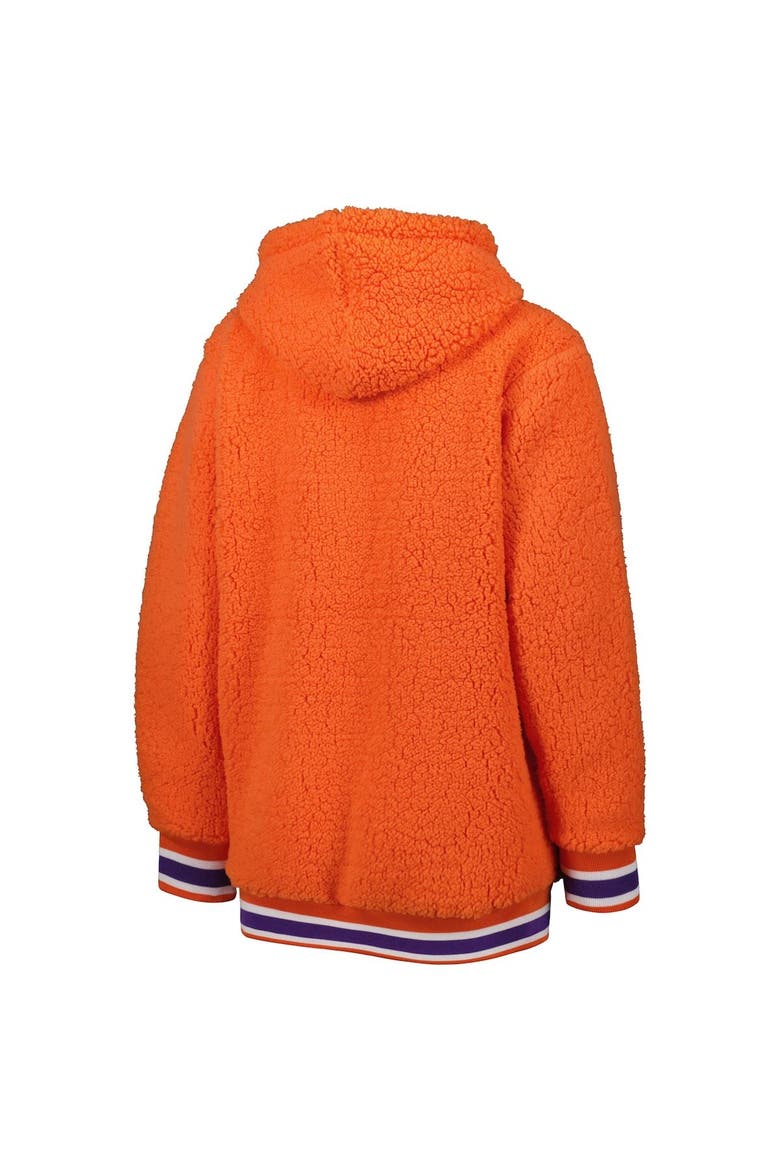 Women's G-III 4Her by Carl Banks Orange Clemson Tigers Game Over Sherpa Pullover Hoodie, Alternate, color, Orange