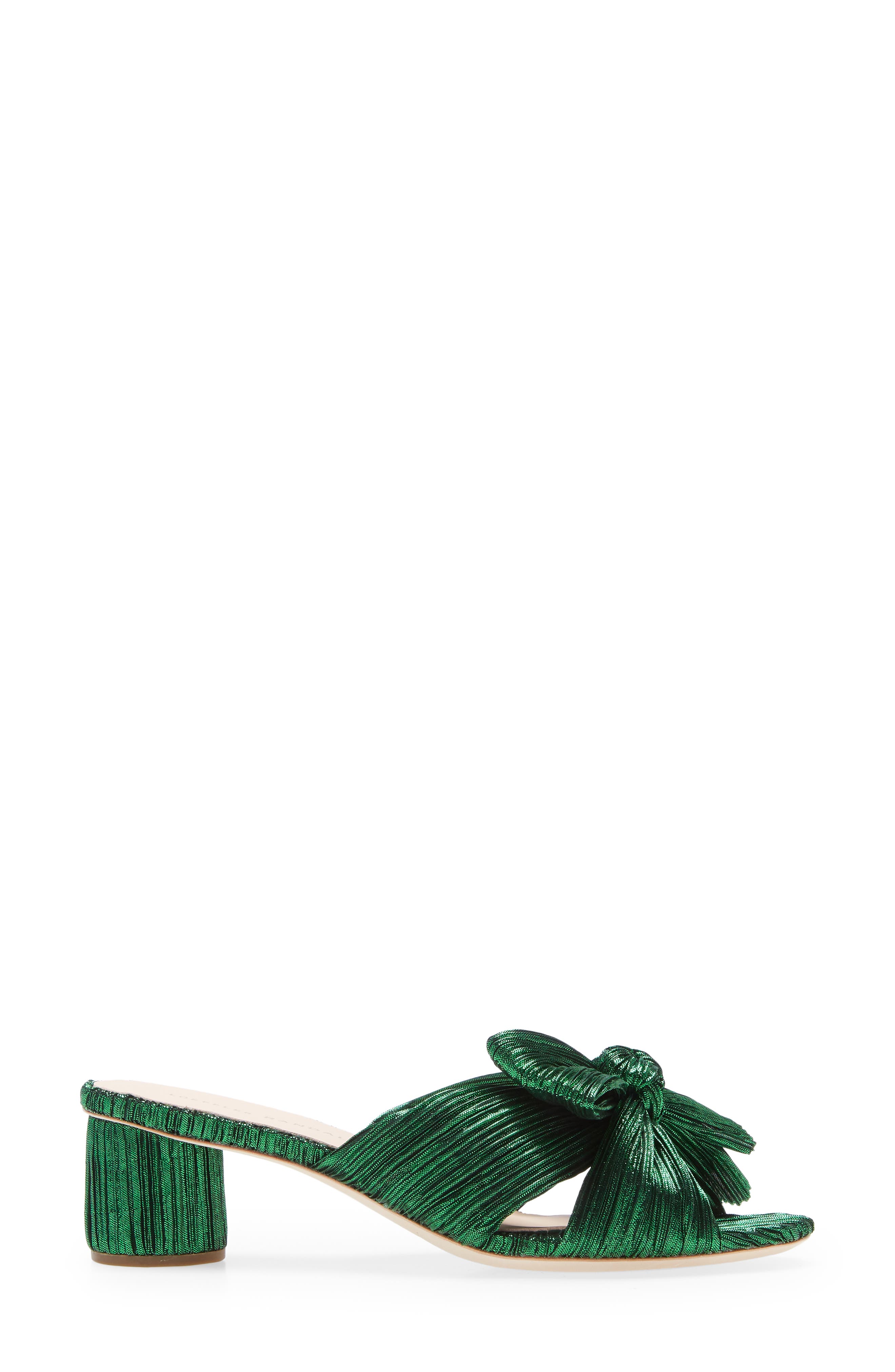 Emilia Knot Slide Sandal, Alternate, color, EMERALDDNU