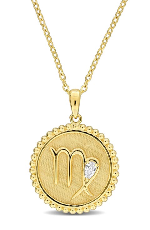Sagittarius Created White Sapphire Pendant Necklace