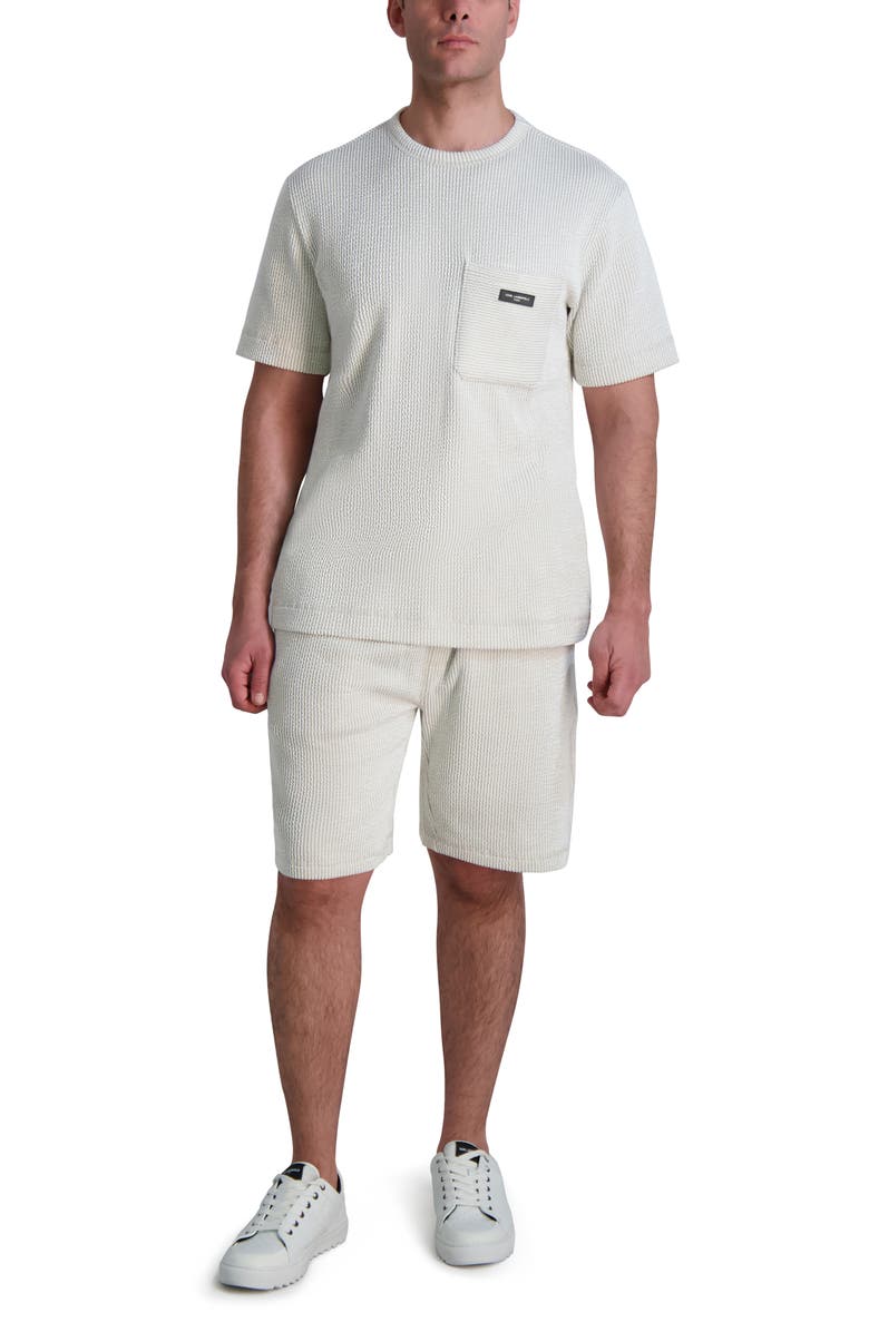 KARL LAGERFELD PARIS Oversize Texture T-Shirt, Alternate, color, Natural