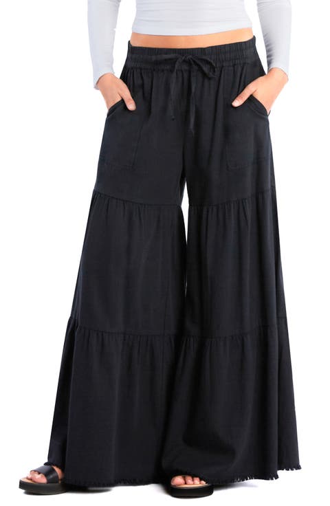 Fancy Cotton Blend Tiered Pants