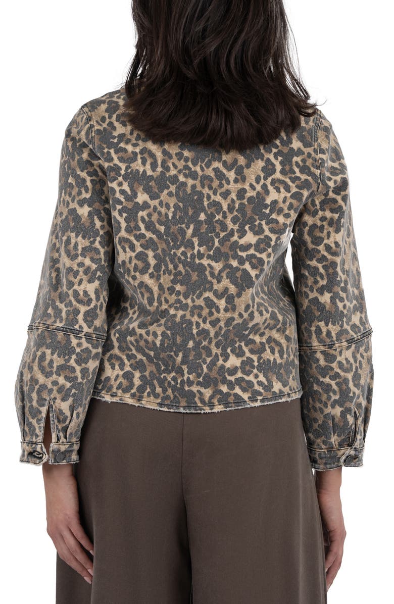 KUT from the Kloth Bailey Leopard Print Denim Jacket, Alternate, color,