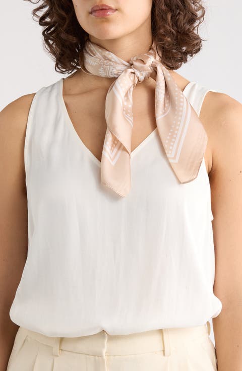 Bandana Print Square Scarf