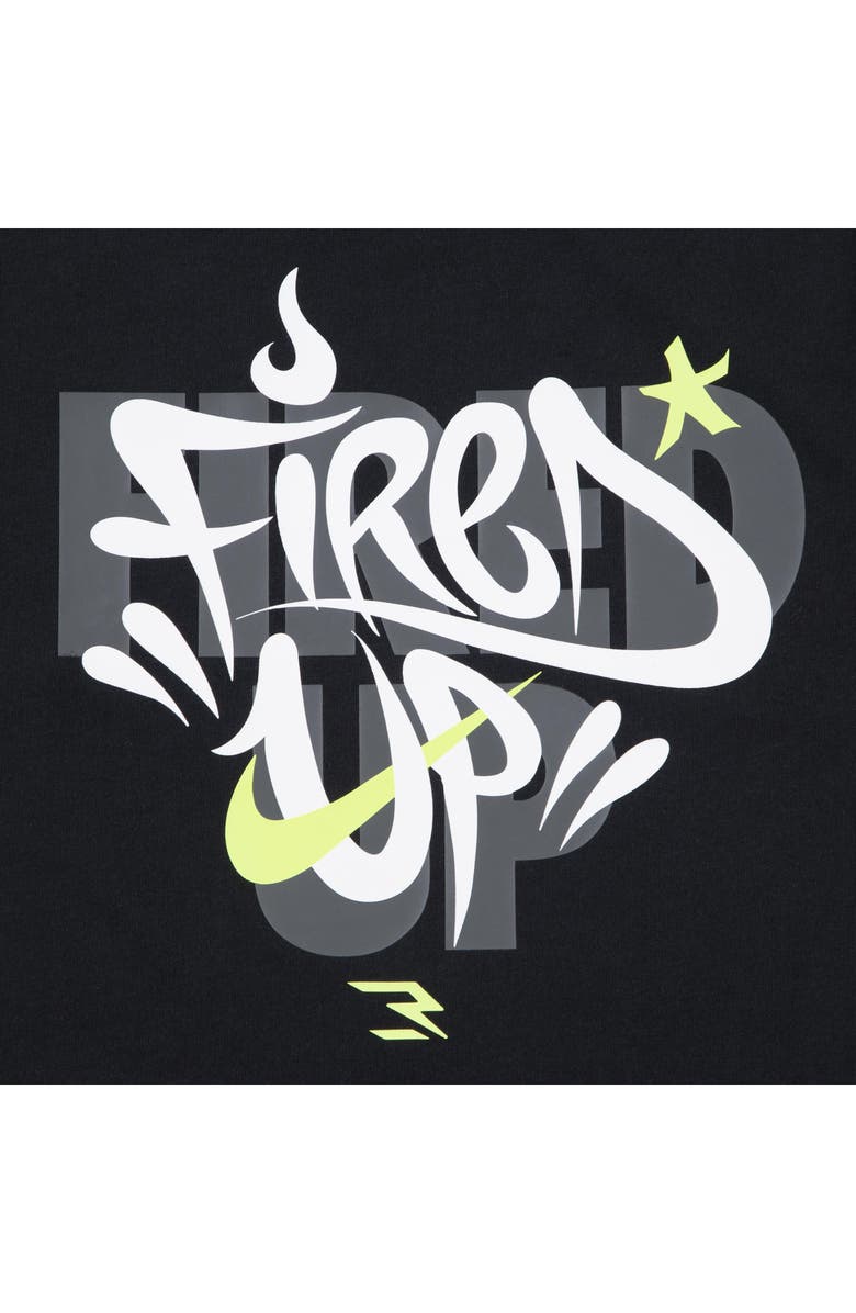 3 Brand Kids' Fired Up Graffiti Graphic T-Shirt, Alternate, color, Black