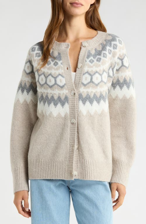 Favorite Daughter The Snowed In Fair Isle Merino Wool & Cashmere Blend Cardigan In Multi