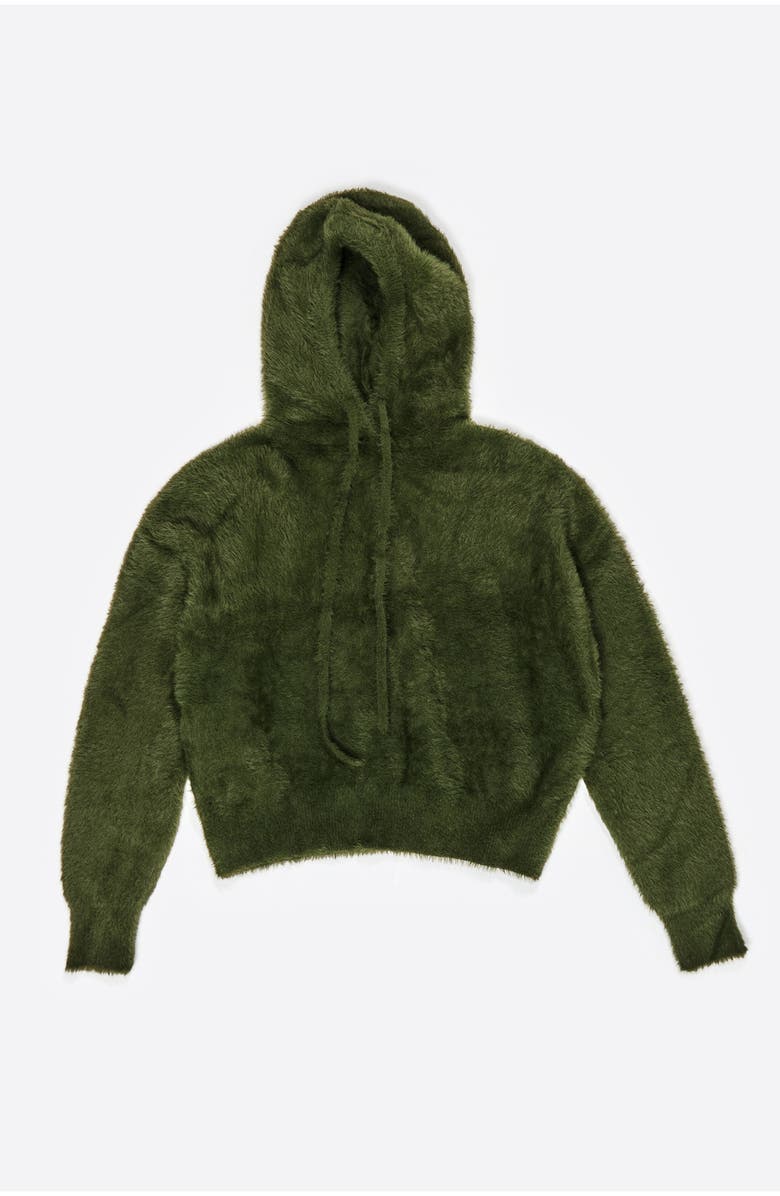 Bimba y Lola Fur Hoodie, Alternate, color, Green