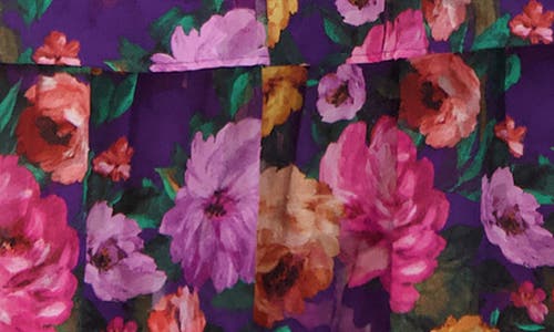Siena Floral Chiffon Tiered Ruffle Sundress In Purple Multi