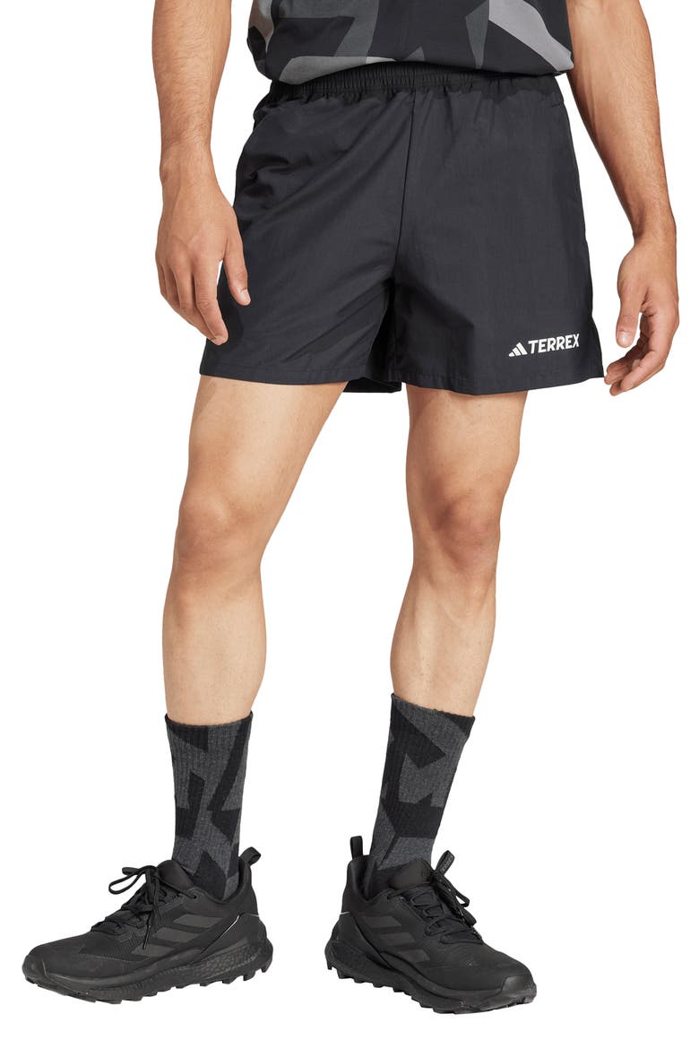 Terrex Trail Shorts, Main, color, BLACK