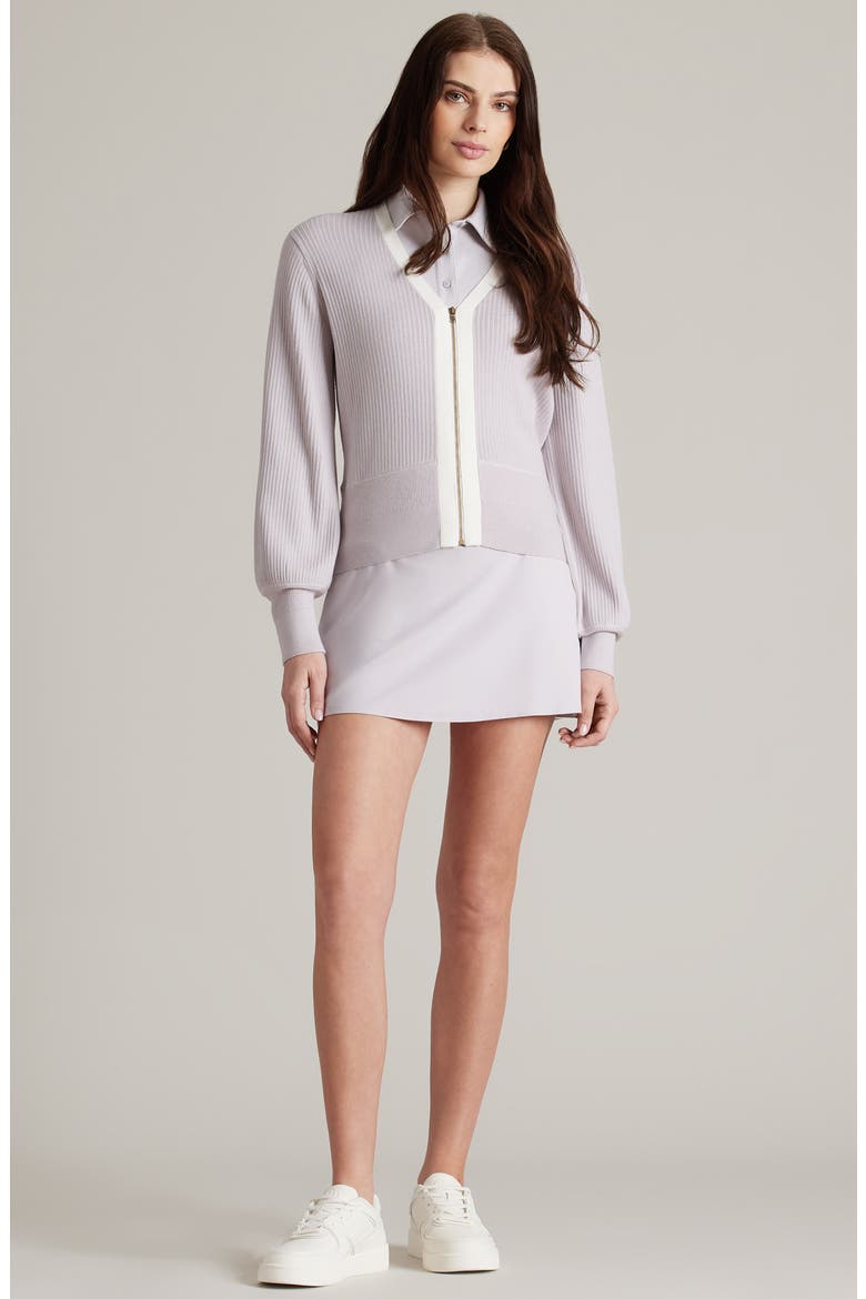Pars Zip-Up Cardigan, Alternate, color, GREY LAVENDER