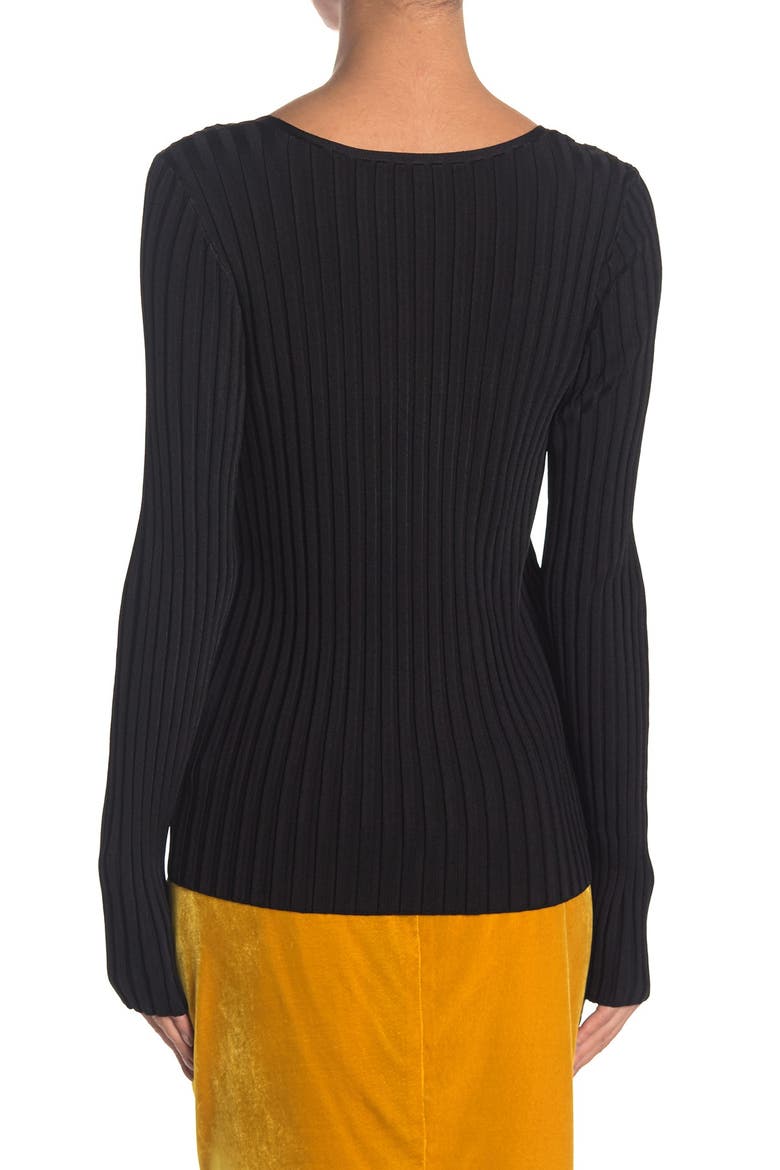 Clara Ribbed Top, Alternate, color, BLACK