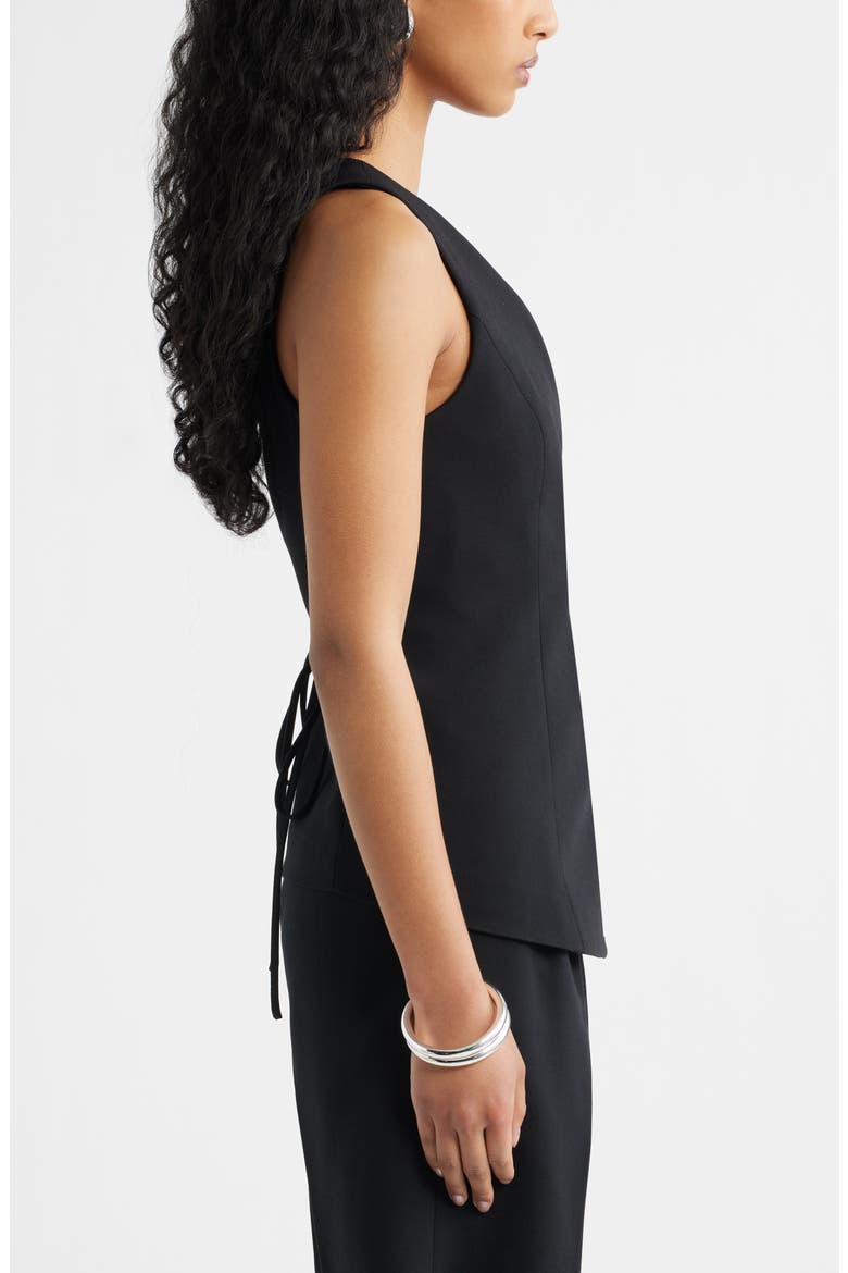 The Icon Asymmetric Vest, Alternate, color, BLACK