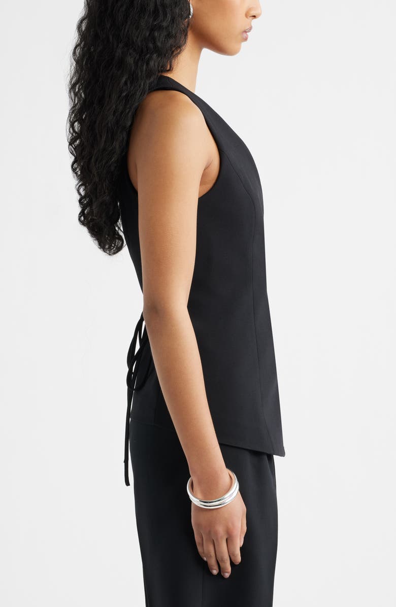 Open Edit The Icon Asymmetric Vest, Alternate, color, Black