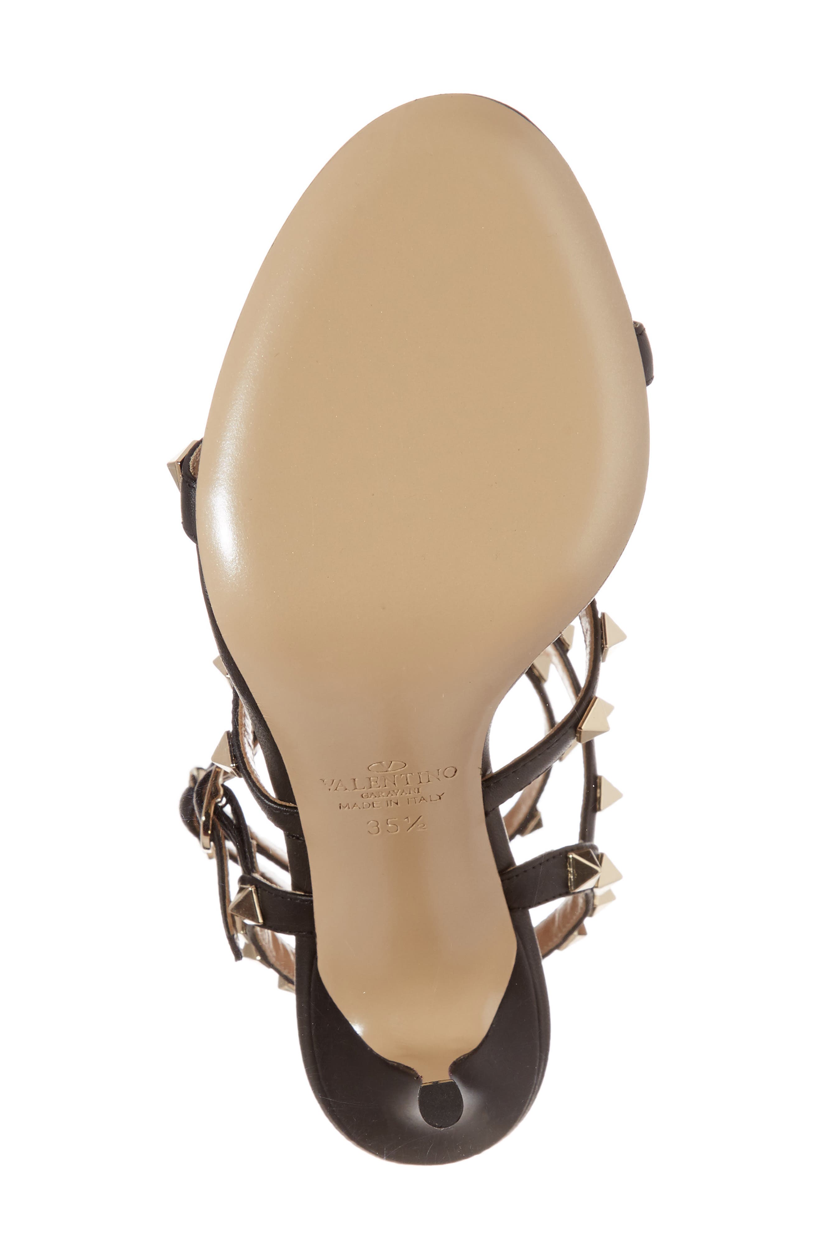 Valentino Garavani 'Rockstud' Ankle Strap Sandal, Alternate, color, 