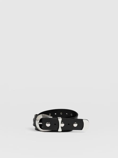 Saint + Sofia Roxie Studded Belt In Black