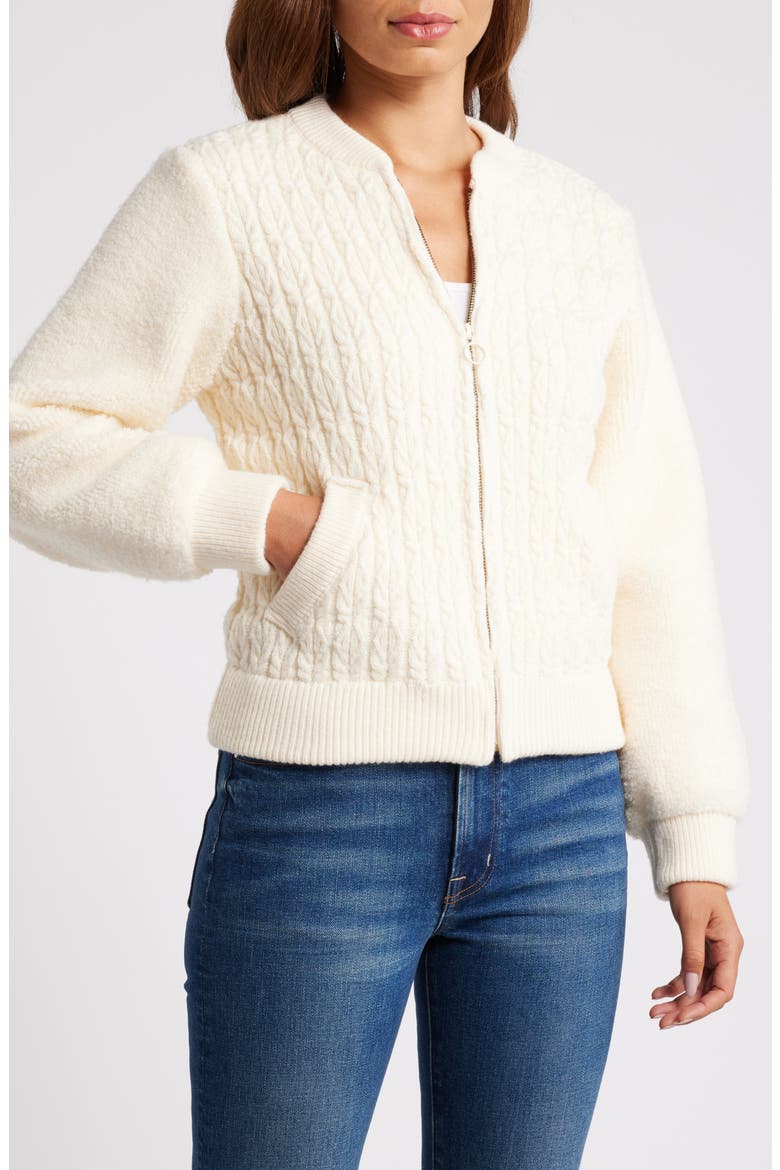 Mix Stitch Jacket, Alternate, color, IVORY
