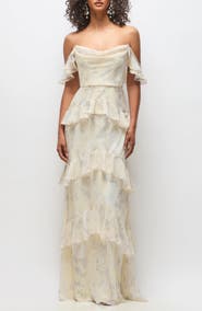 Dessy Collection Olivia Tiered Ruffle Chiffon Gown