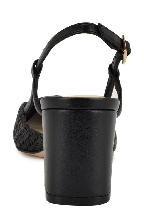 Nine West Unda Slingback Cap Toe Pump In Black