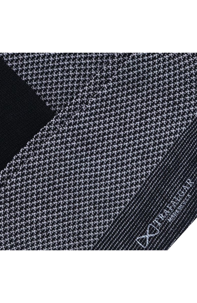 Trafalgar Clayton Birdseye Over The Calf Mercerized Cotton Socks, Alternate, color, Black And Ash