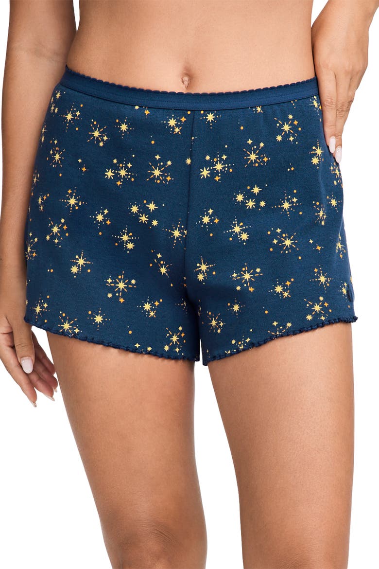 Women's Pointelle Cotton Stretch Sleep Short, Main, color, Twinkle Stars