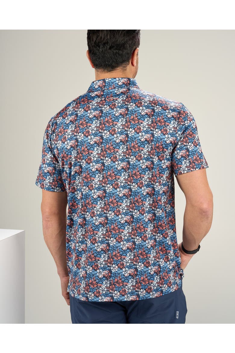 Flower Power Polo, Alternate, color, Moody Blue