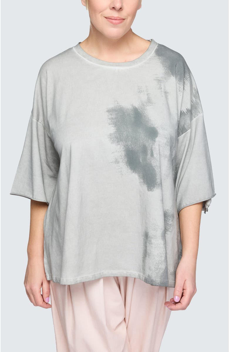 LUUKAA Thalia Garment-Dyed Top, Main, color, Ash Grey