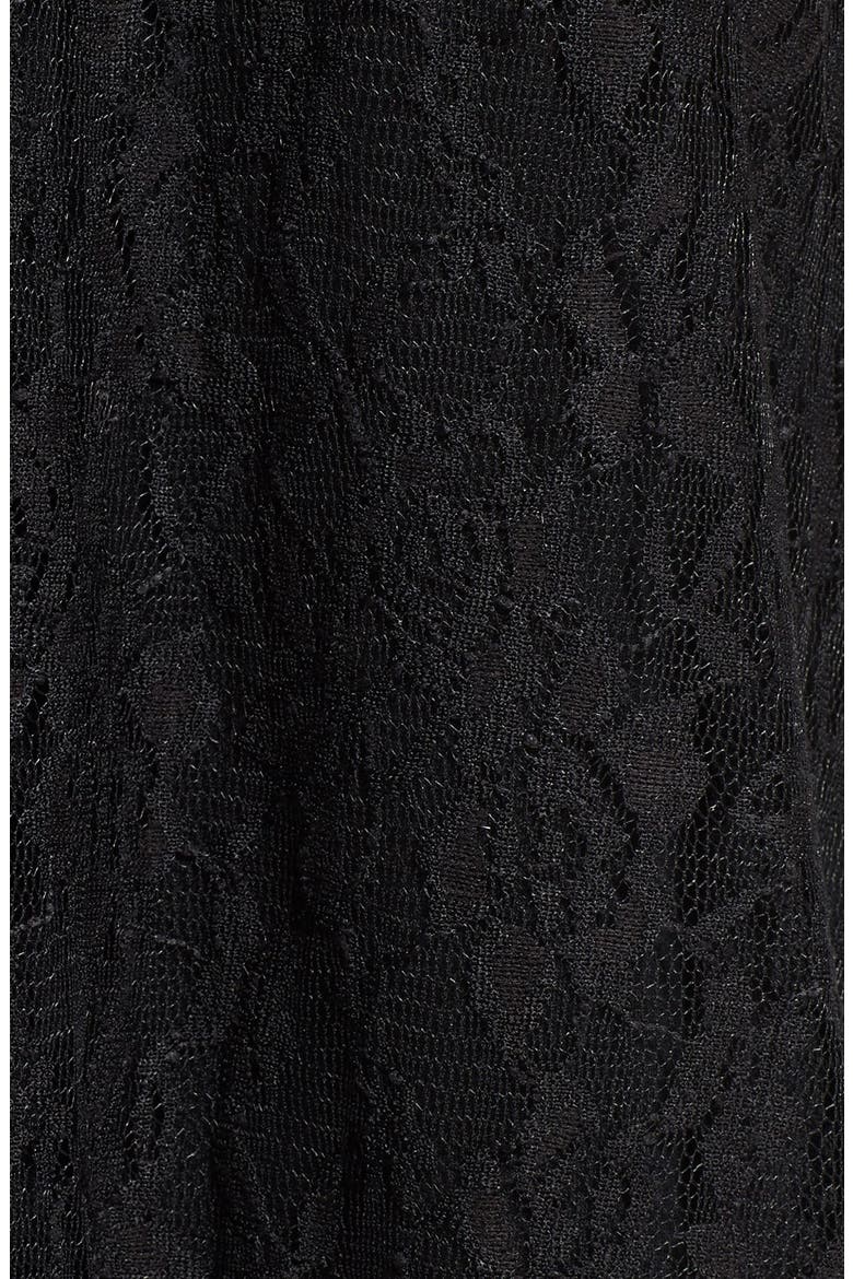 'Olympia' Lace Overlay Maxi Dress, Alternate, color, BLACK