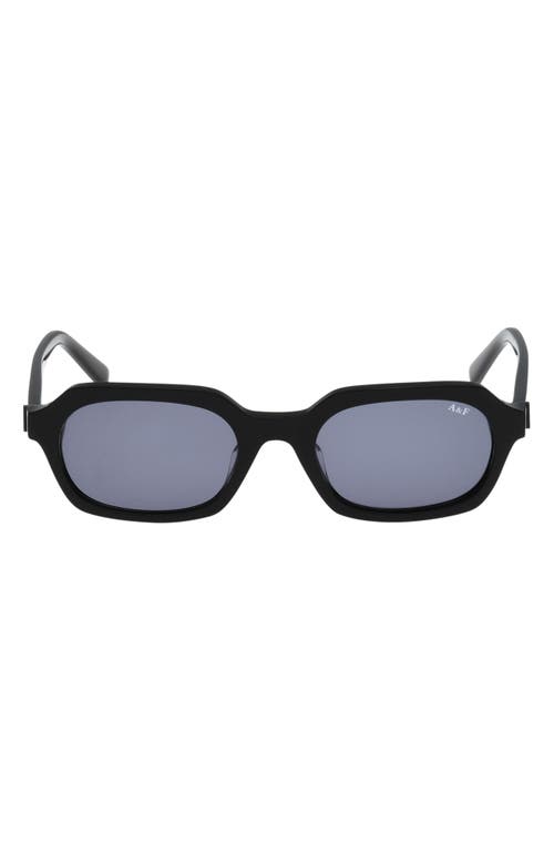 Abercrombie & Fitch 50mm Oval Sunglasses In Black
