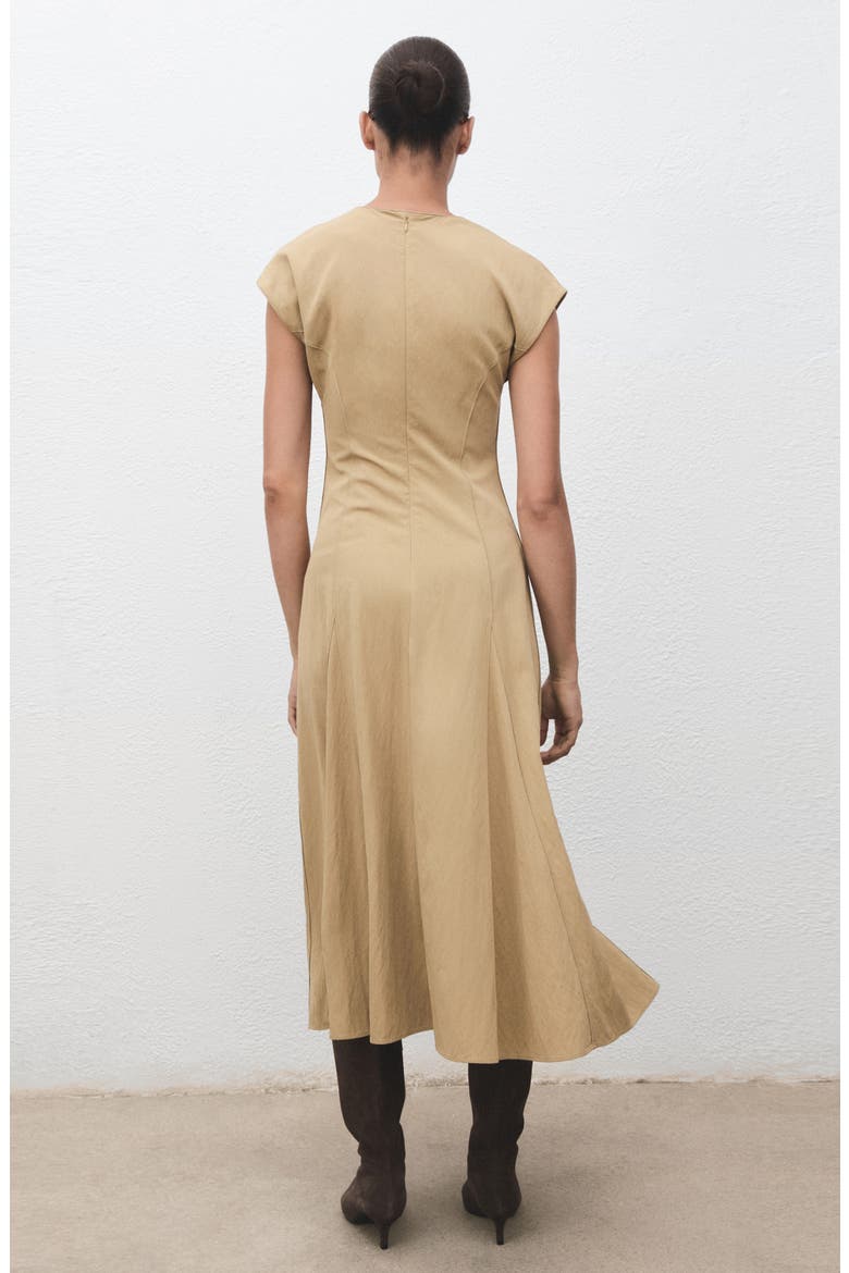 Godet Pleat Dress, Alternate, color, LIGHT/ PASTEL GREY