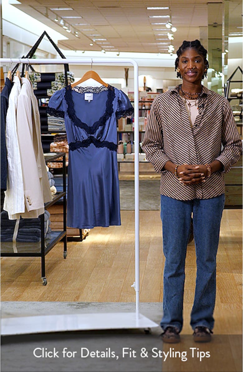 Romi Lace Detail Silk Minidress, sales video thumbnail