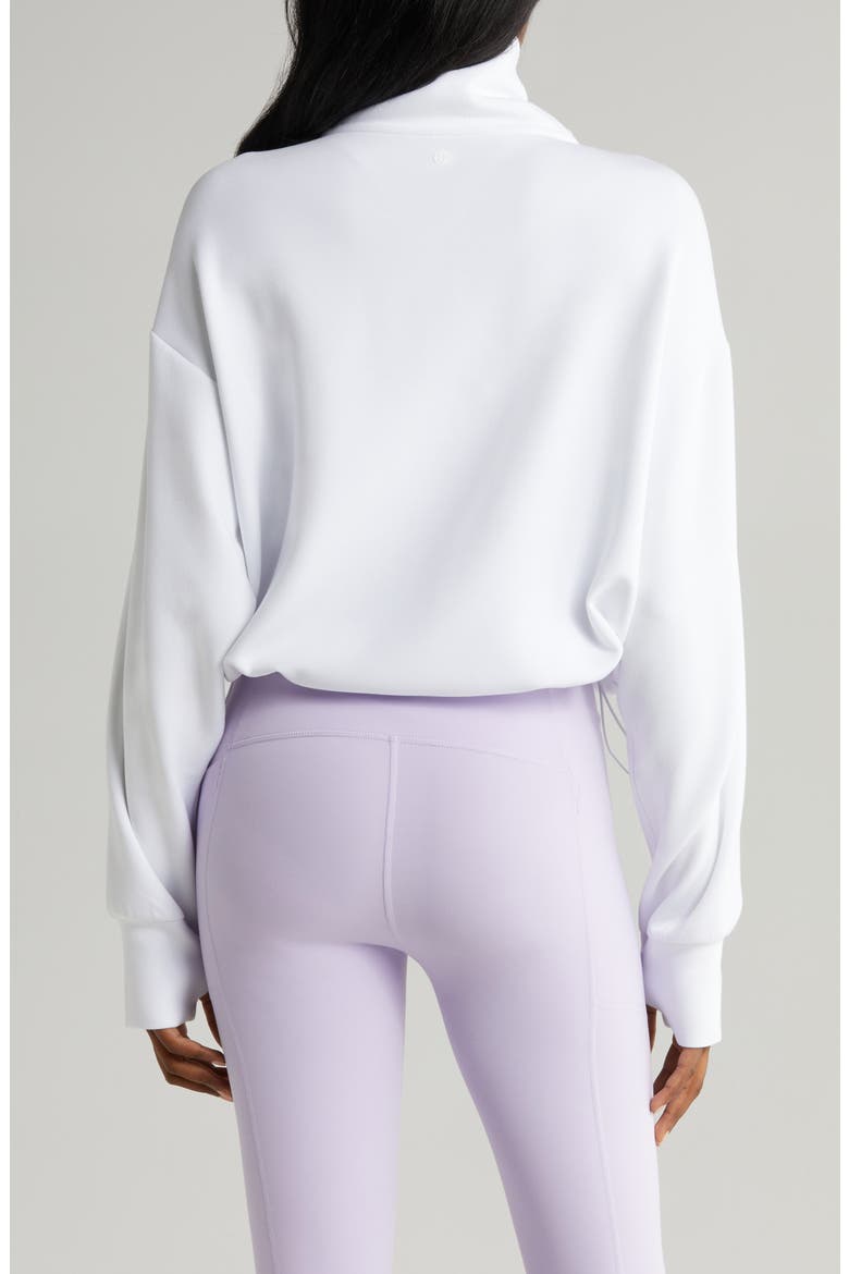 Modal Half Zip Pullover, Alternate, color, WHITE