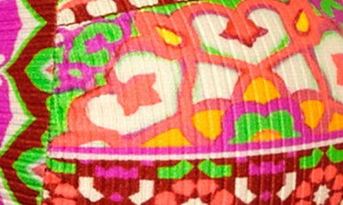 Bca By Rebecca Virtue Moroccan Tile V-wire Bandeau Bikini Top In Multi