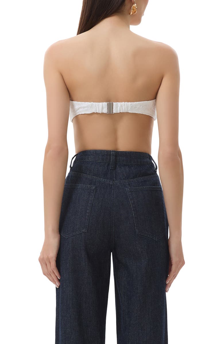 AFRM Ortiz Lace Bandeau Top, Alternate, color, Bright White