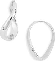 Ettika Twisted Oval Hoop Earrings