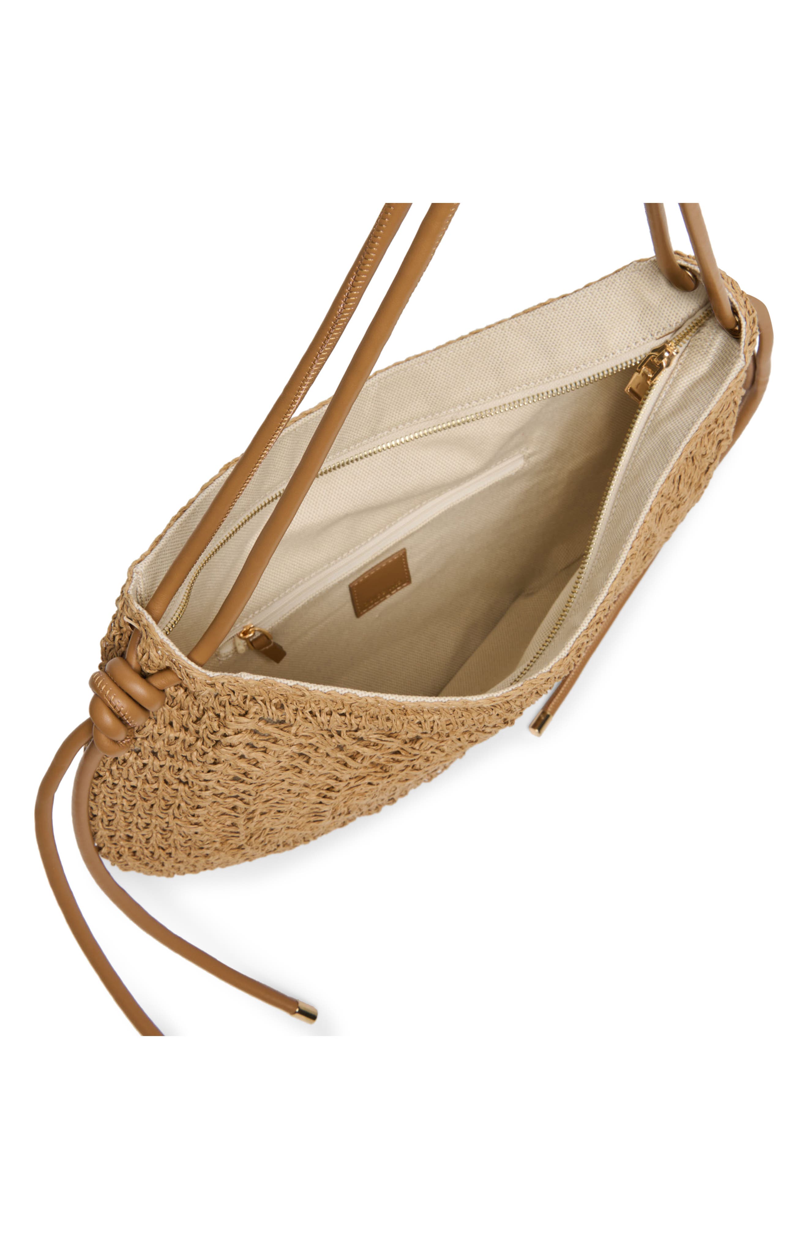 Dolce Vita Freya Raffia Shoulder Bag, Alternate, color, Natural