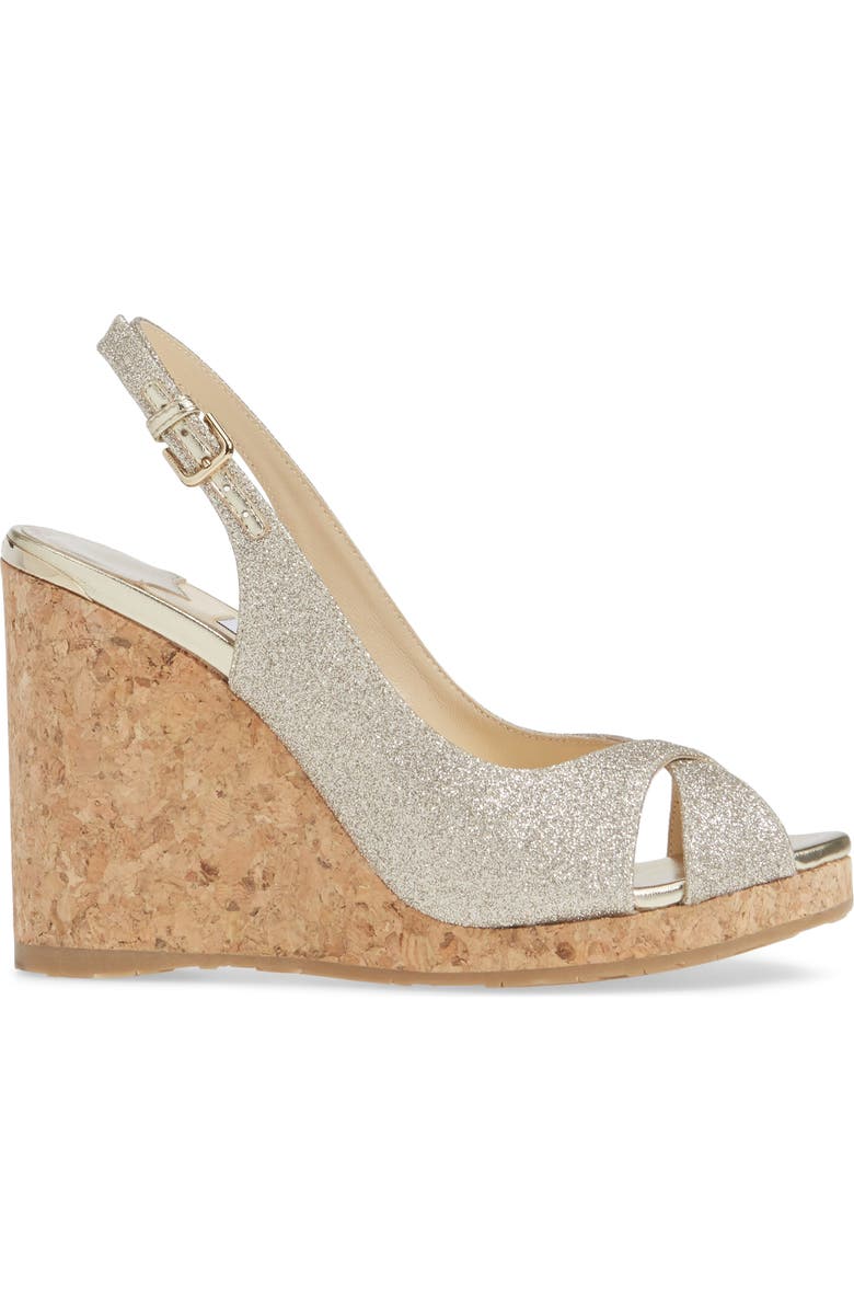 Jimmy Choo Amely Slingback Wedge Sandal, Alternate, color,