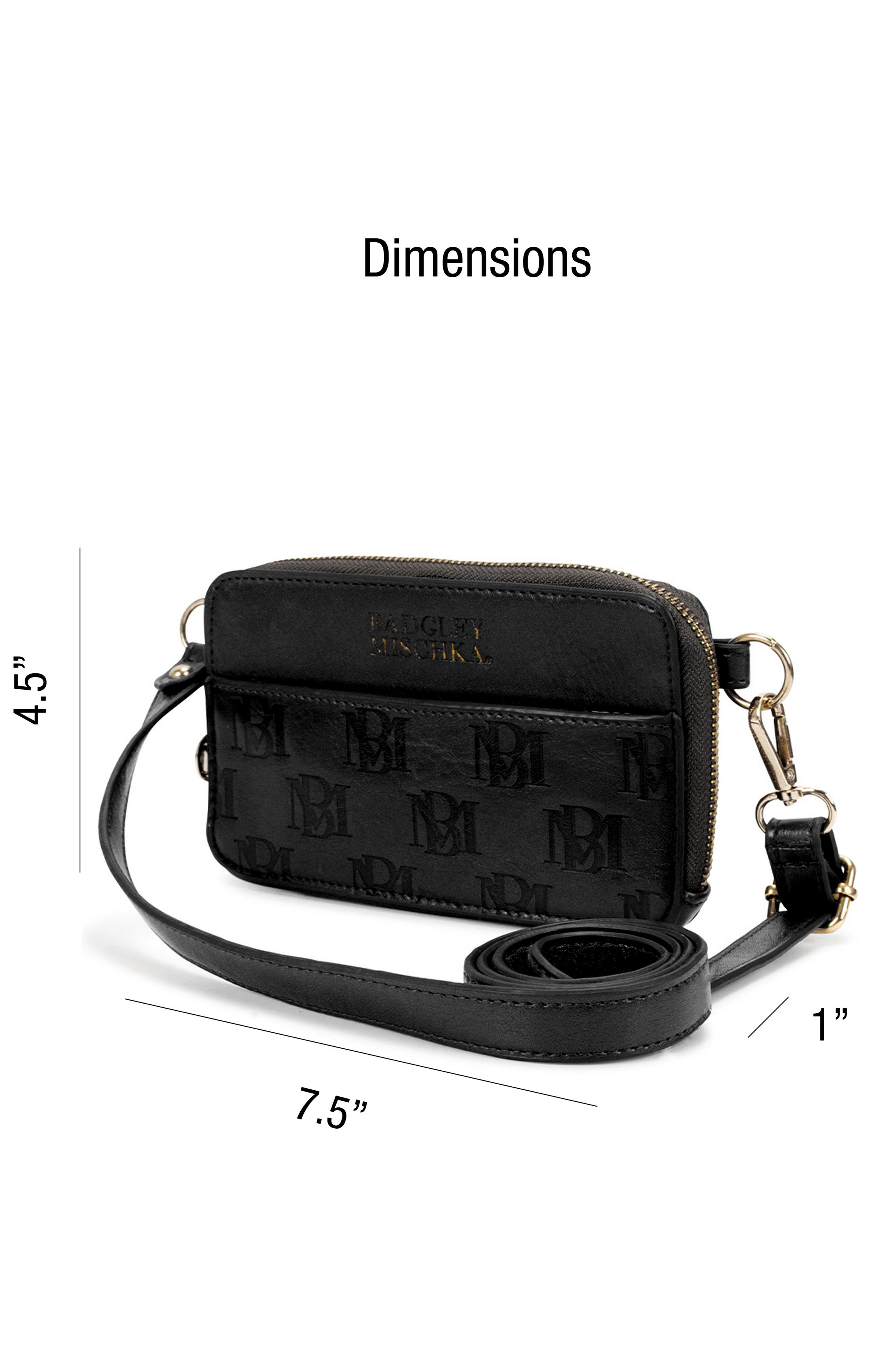 BADGLEY MISCHKA Madalyn Vegan Leather Pouch Belt Bag, Alternate, color, Black