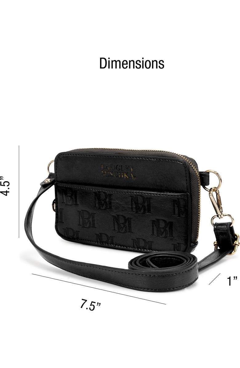 BADGLEY MISCHKA Madalyn Vegan Leather Pouch Belt Bag, Alternate, color, Black