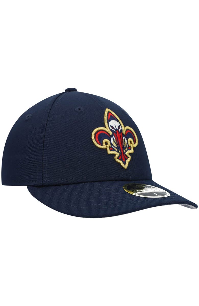 New Era Men's New Era Navy New Orleans Pelicans Team Logo Low Profile 59FIFTY Fitted Hat, Alternate, color, Navy