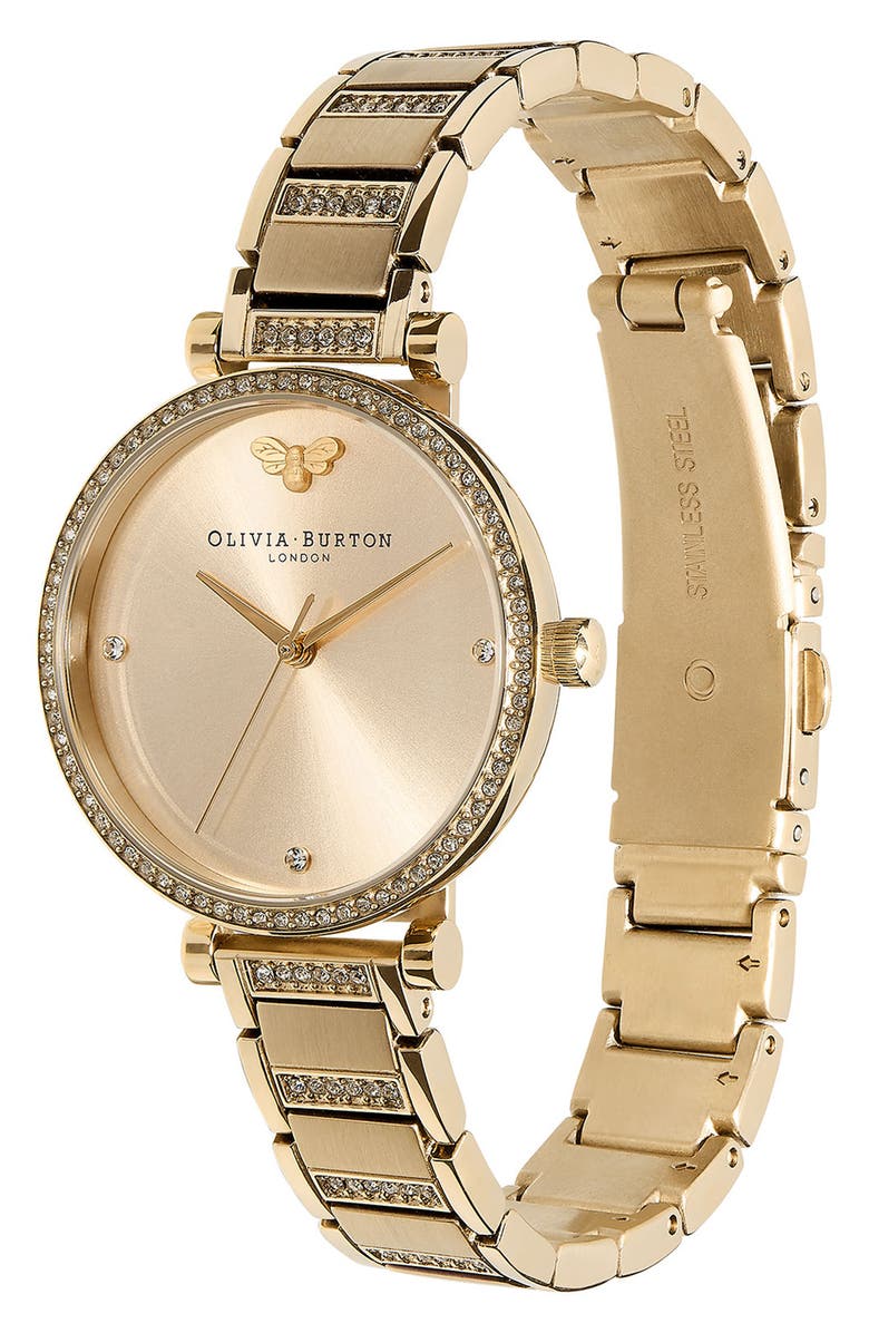 Olivia Burton Belgrave Crystal Bracelet Watch, 32mm, Alternate, color, Gold