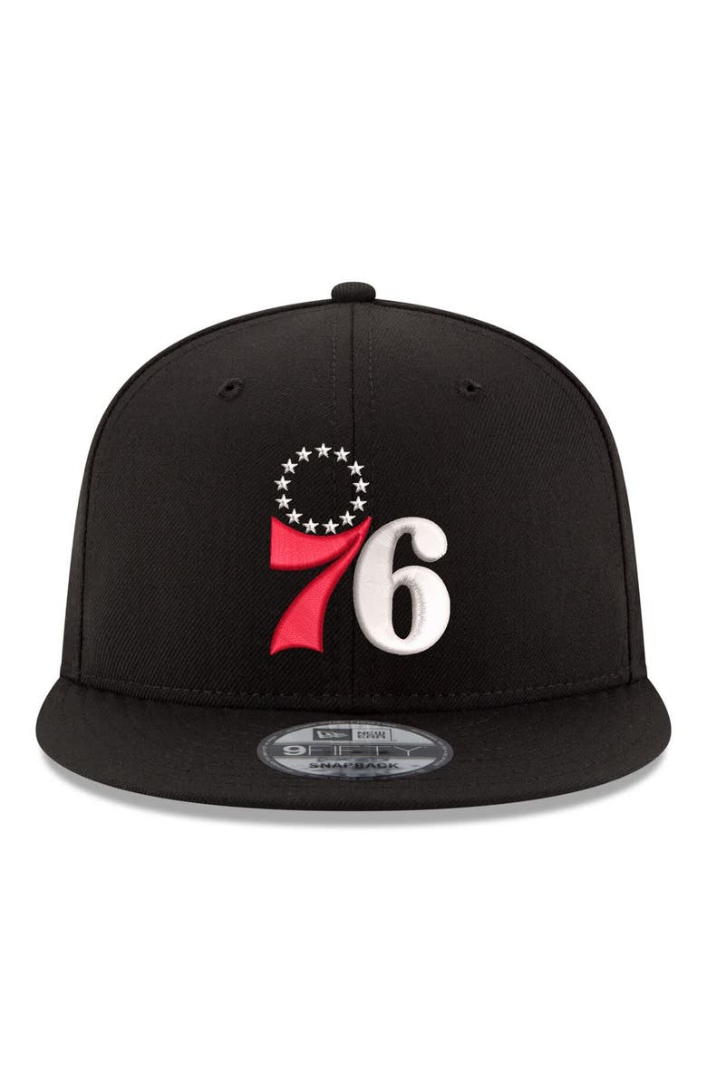 New Era Men's New Era  Black Philadelphia 76ers 2026 NBA Playoffs 9FIFTY Snapback Hat, Alternate, color, Black