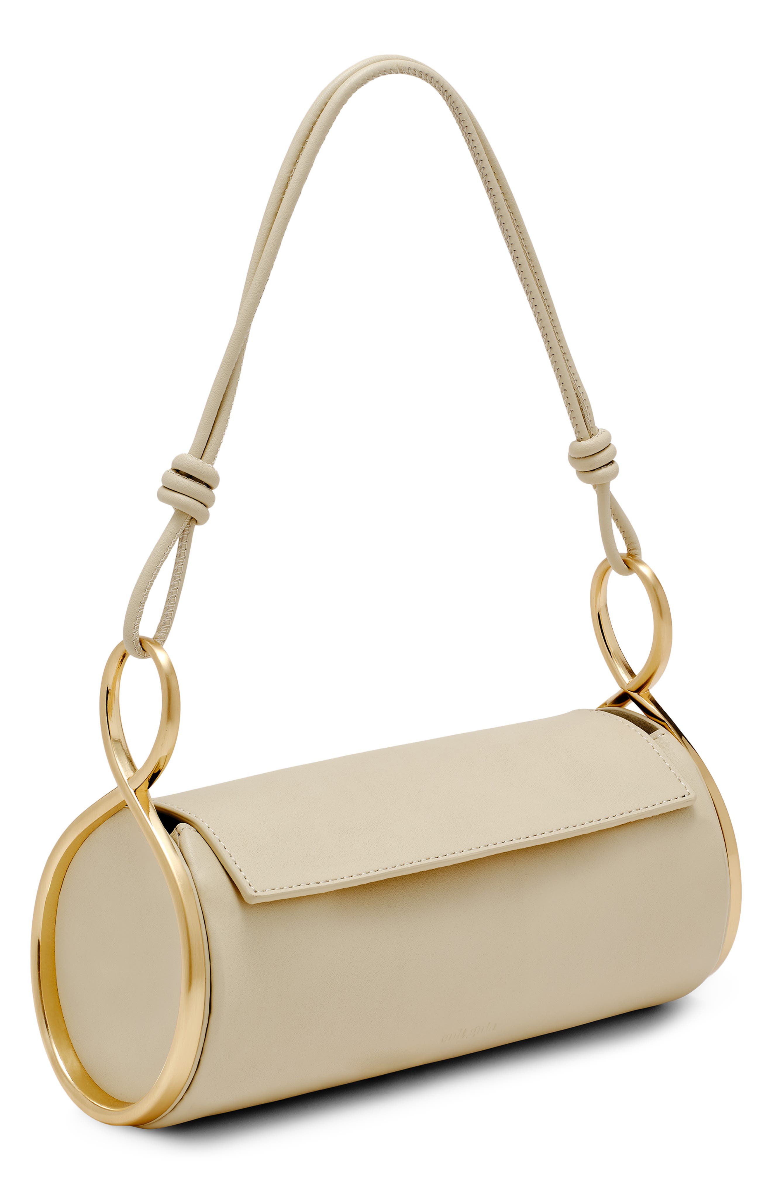 Cult Gaia Dahlia Leather Shoulder Bag, Alternate, color, Off White