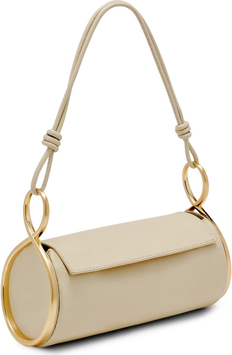 Cult Gaia Dahlia Leather Shoulder Bag, Alternate, color, Off White