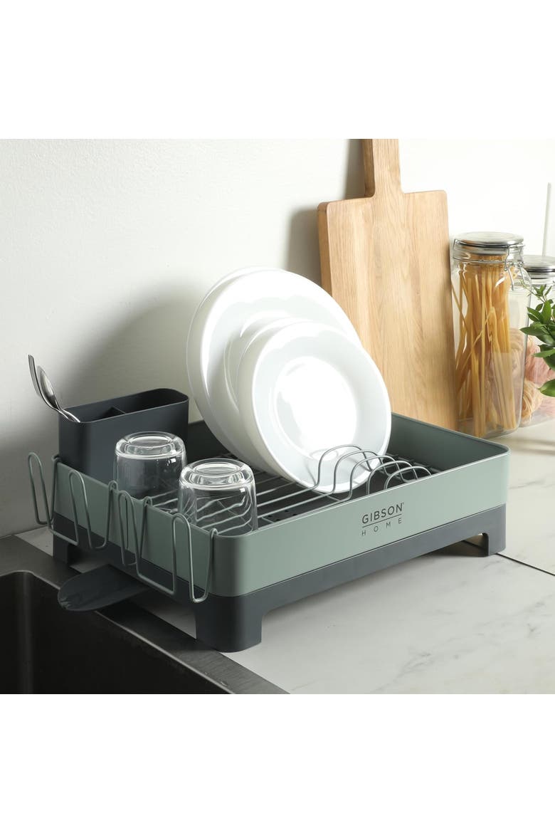 Nestcraft Galvanized Steel Dish Rack, Alternate, color, Green