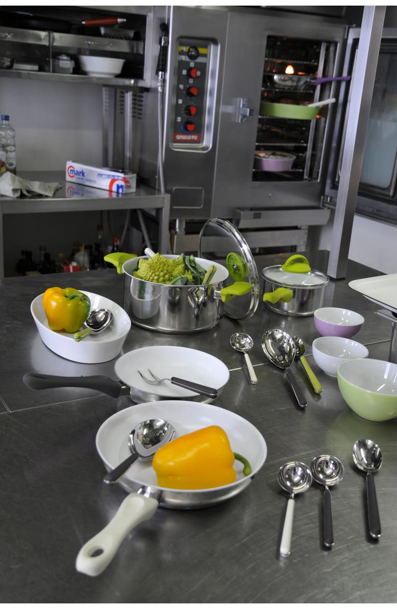 Mepra Fantasia Salad Serving Set - 2 Pieces, Alternate, color, Black